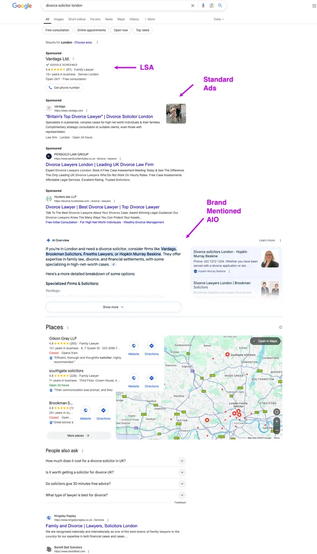 divorce solicitor SEO